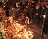 People pay tribute terrorist attack victims outside the Bataclan