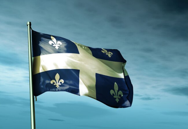 Drapeau Quebec flag fleurdelysé 
